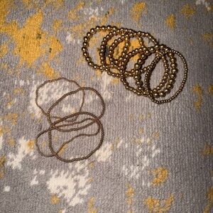 Elegant Gold Beaded Bracelet Set